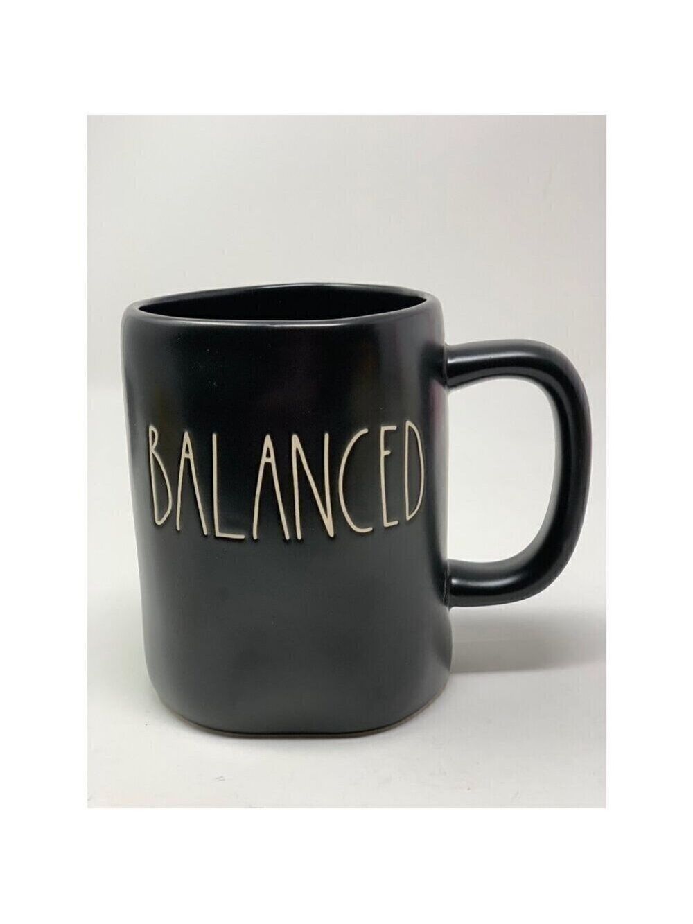 Rae Dunn Mug Coffee Cup Ceramic Large 16oz  Magenta Matte Black Farmhouse Gift
